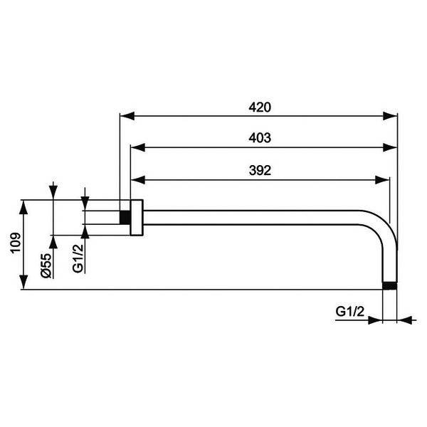 Душевой комплект Ideal Standard Alpha BD003AA, встраиваемый, цвет хром