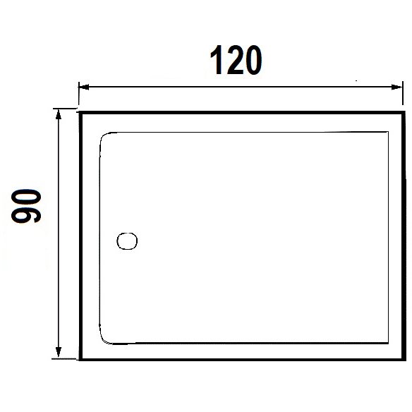 Поддон для душа Wemor 120/90/14 S 120x90, ABS-пластик, цвет белый - фото 1