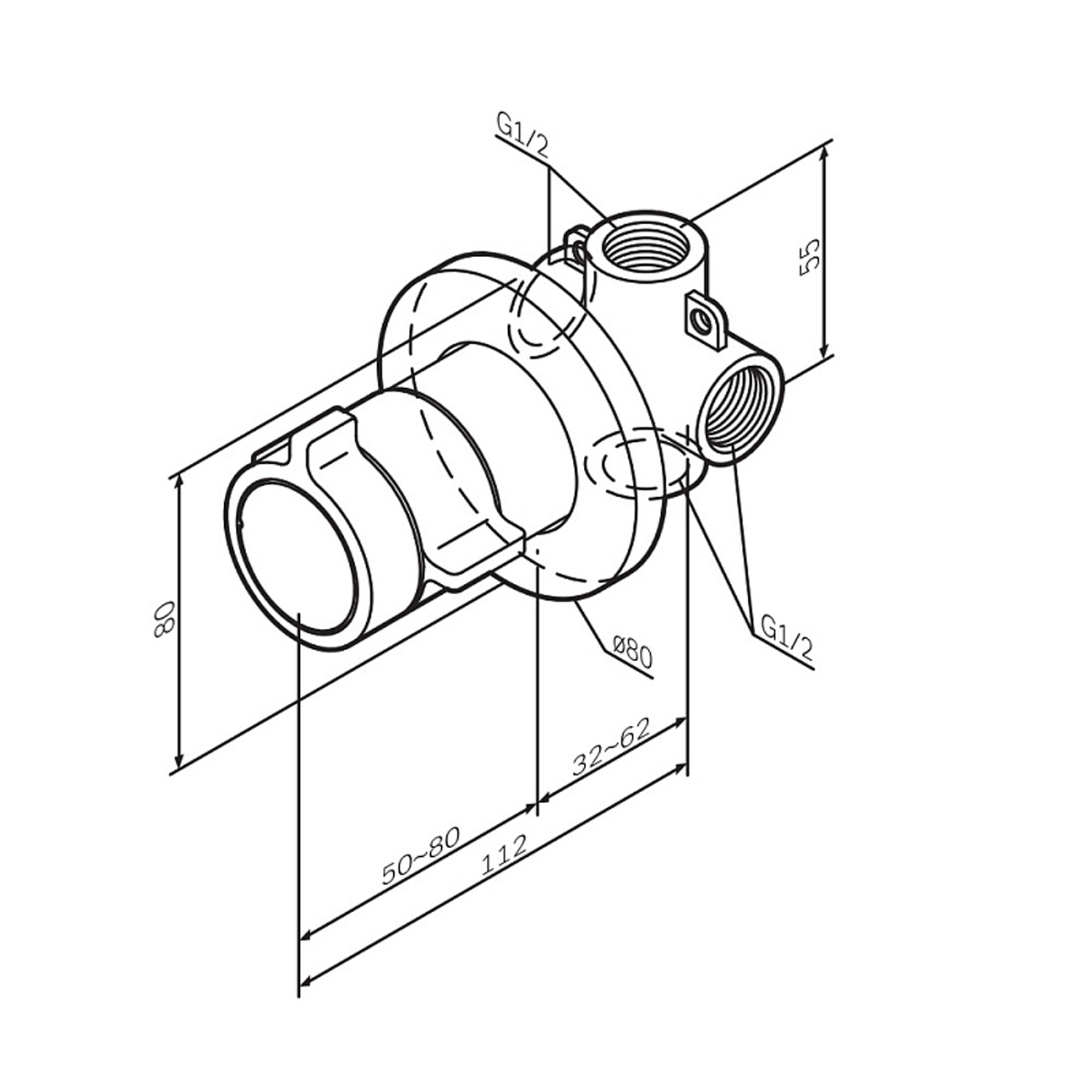 Смеситель AM.PM X-Joy F85A65600 для душа, встраиваемый, термостатический, цвет хром