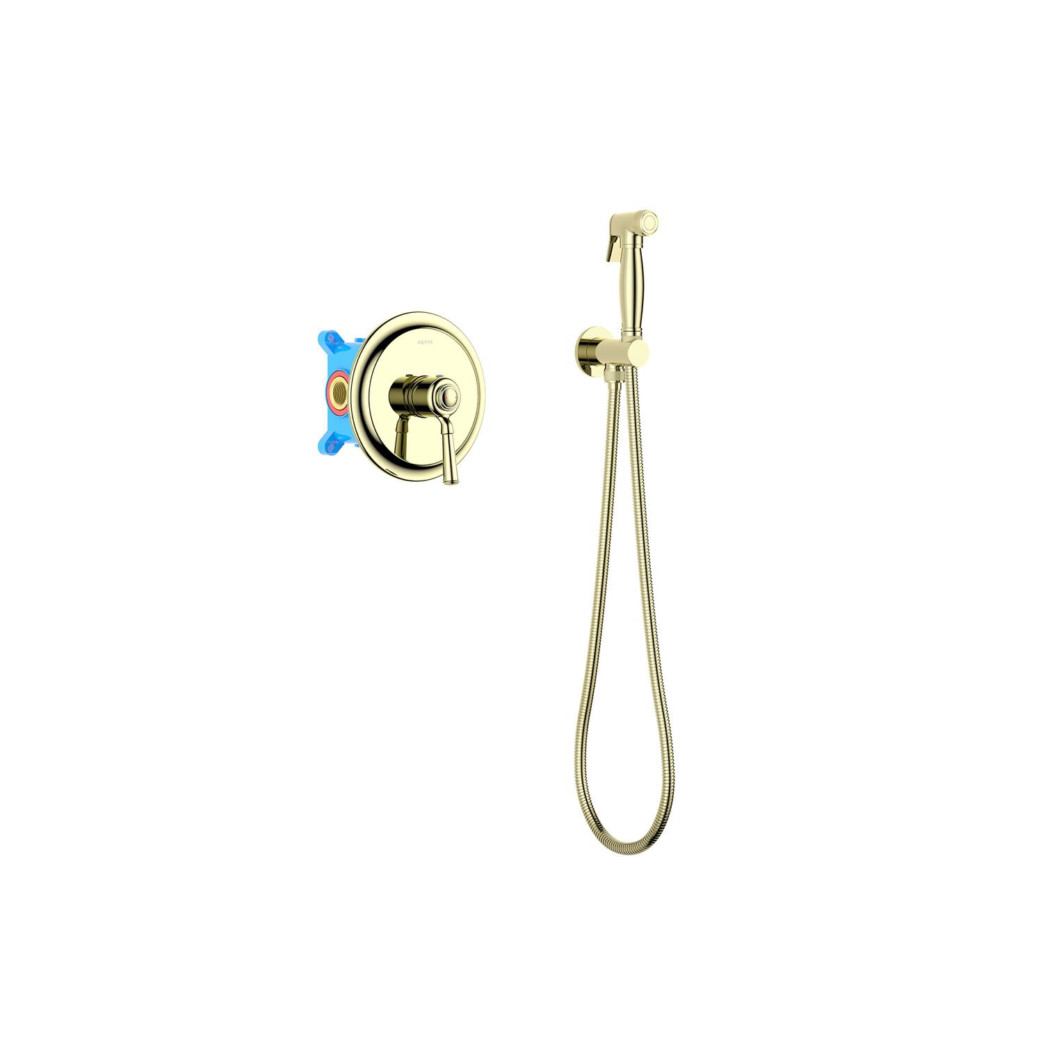 Гигиенический душ Акватек Классик AQ1519PG, со встраиваемым смесителем, цвет Полир. золото