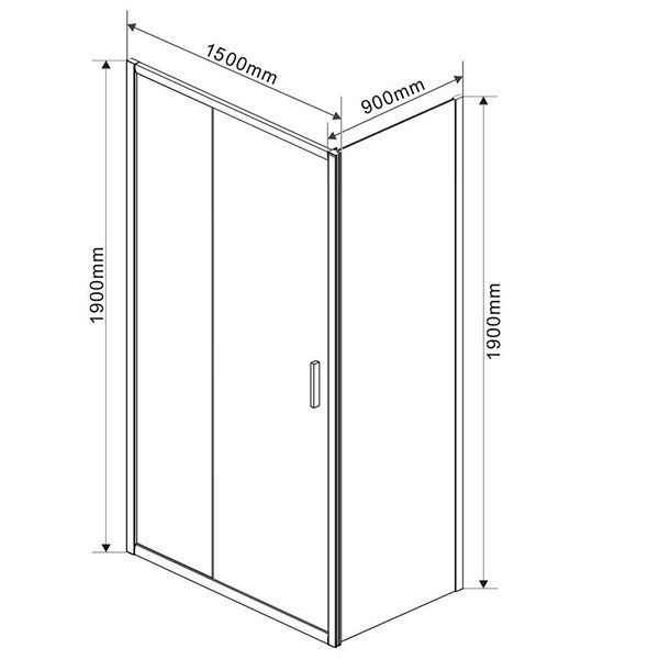 Душевой уголок Vincea Garda VSR-1G1 150x90, стекло шиншилла, профиль хром