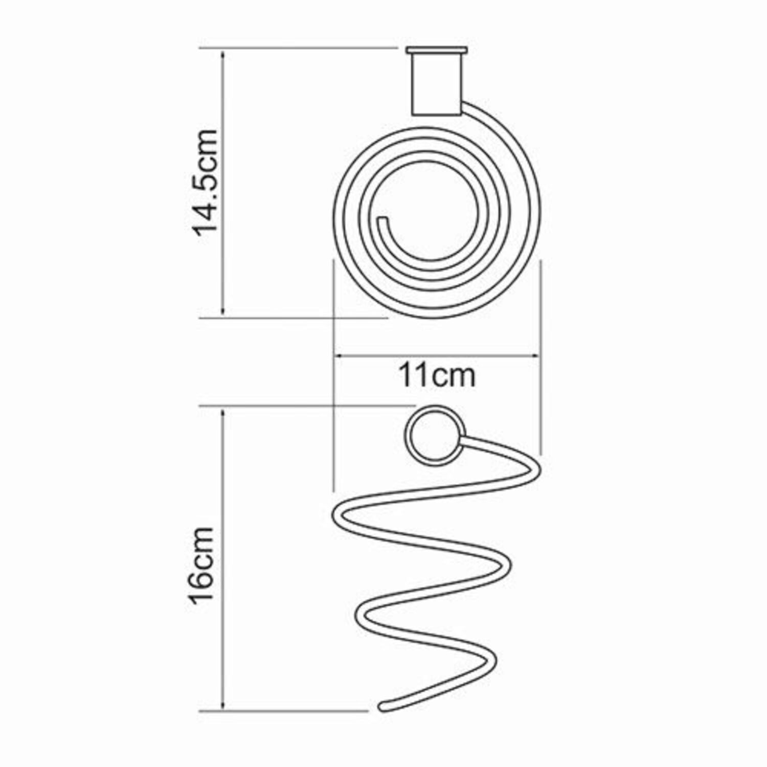 Держатель для фена WasserKRAFT K-1080 Nickel, цвет никель - фото 1