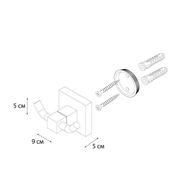 Крючок Fixsen Metra FX-11105A двойной