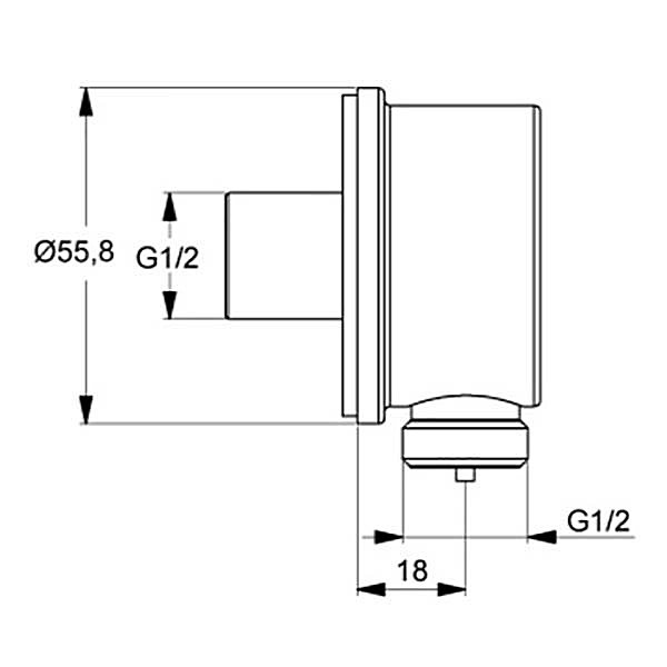 Душевой комплект Ideal Standard Esla BD002XC, встраиваемый, цвет хром