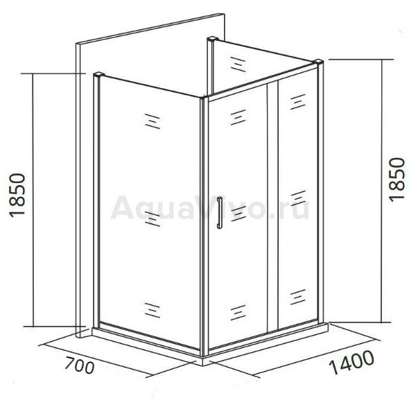 Душевой уголок Good Door Infinity WTW+SP-C-CH 140x70, стекло прозрачное, профиль хром - фото 1