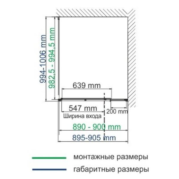 Душевой уголок WasserKRAFT Elbe WasserSchutz 74P18 90x100, стекло прозрачное, профиль черный