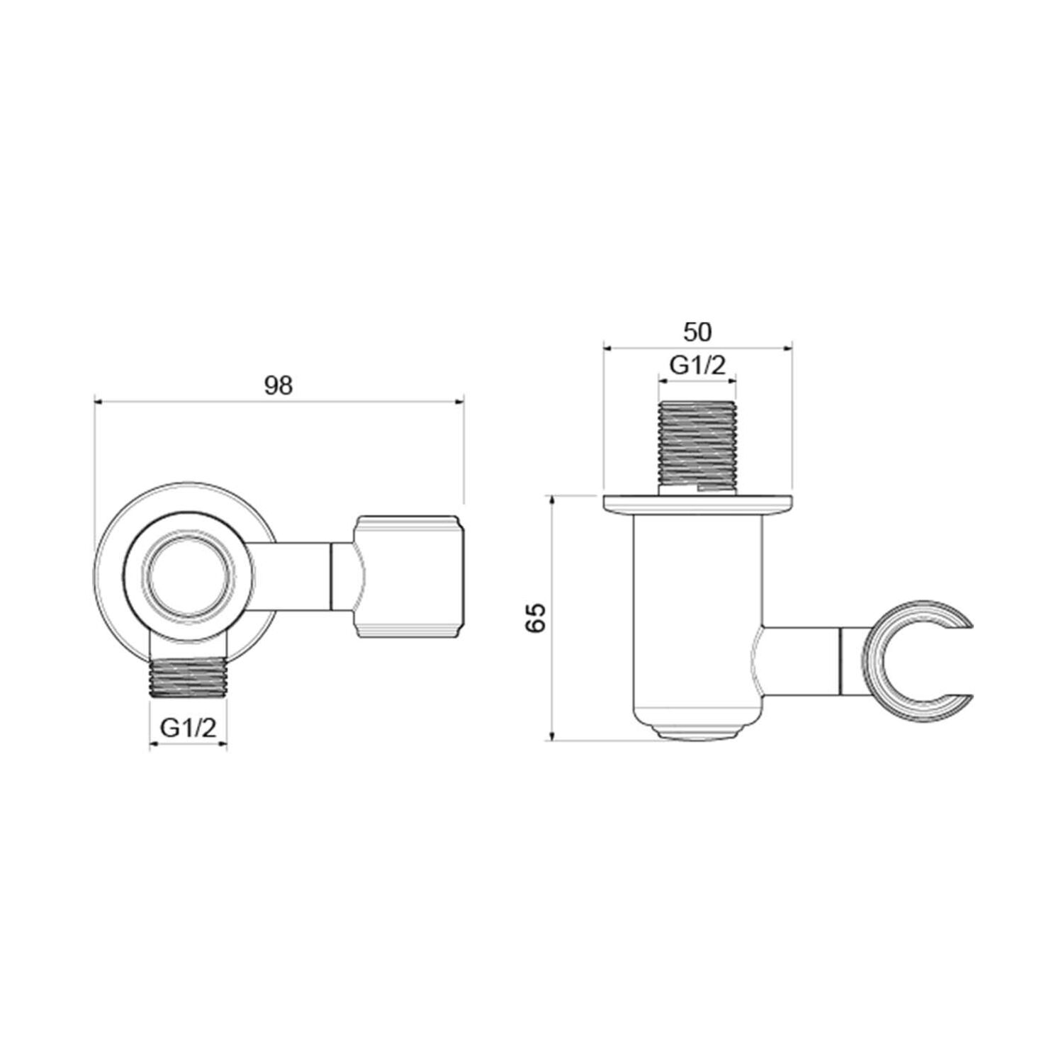 Подключение шланга Акватек Классик AQ2462CR, цвет хром - фото 1