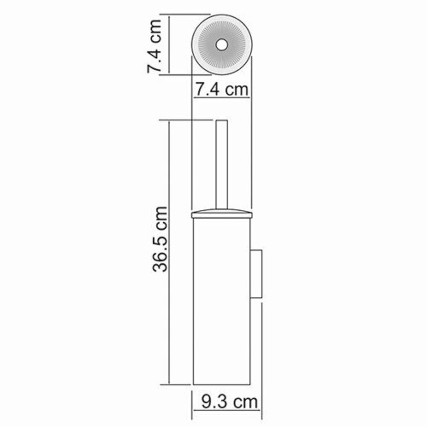 Ершик WasserKRAFT K-1087 Polished Black для унитаза, подвесной, цвет черный - фото 1