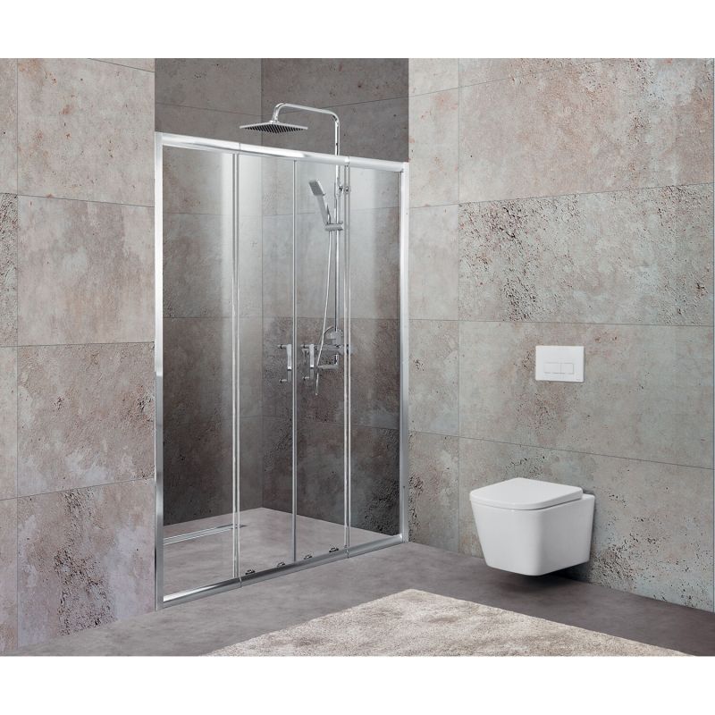 Душевая дверь BelBagno Unique BF-2-170/200-C-Cr 170x190, стекло прозрачное, профиль хром