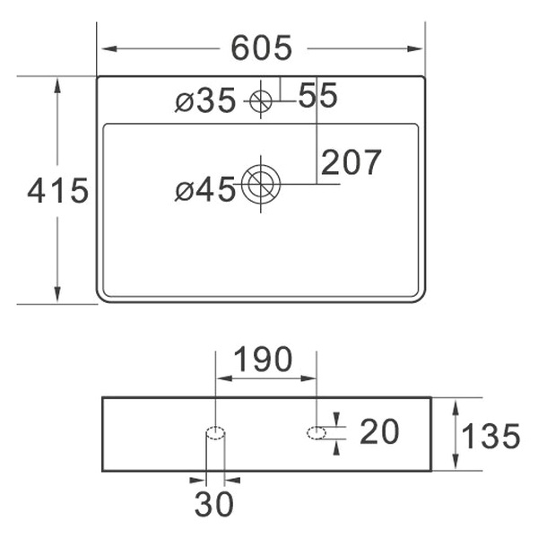 Раковина SantiLine SL-1003 MB накладная, 61x42 см, цвет черный матовый - фото 1