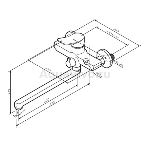 Смеситель AM.PM X-Joy F85A90000 для ванны с душем