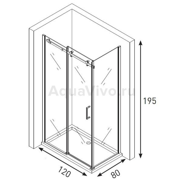 Душевой уголок Berges Gelios 120x80, стекло прозрачное, профиль хром