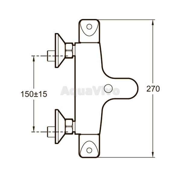 Смеситель Jacob Delafon Robust E75772-CP для ванны с душем, термостат