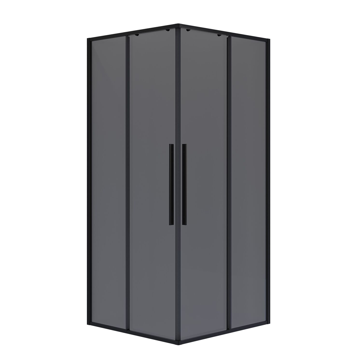 Душевой уголок Niagara Nova NG-2822-34 Black 80x80, стекло тонированное, профиль черный матовый - фото 1