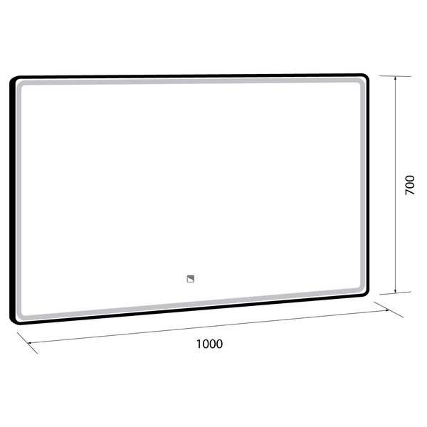 Зеркало Dreja Point 100x70, с подсветкой