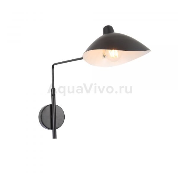 Бра ST Luce Spruzzo SL305.401.01, арматура металл, цвет черный, плафон металл, цвет черный, белый