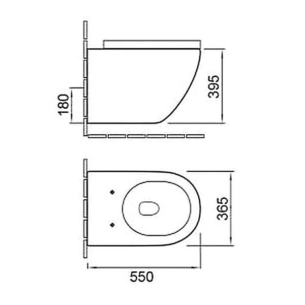 Унитаз SantiLine SL-5002 SM-BD подвесной, безободковый, с сиденьем микролифт, с функцией биде, цвет белый