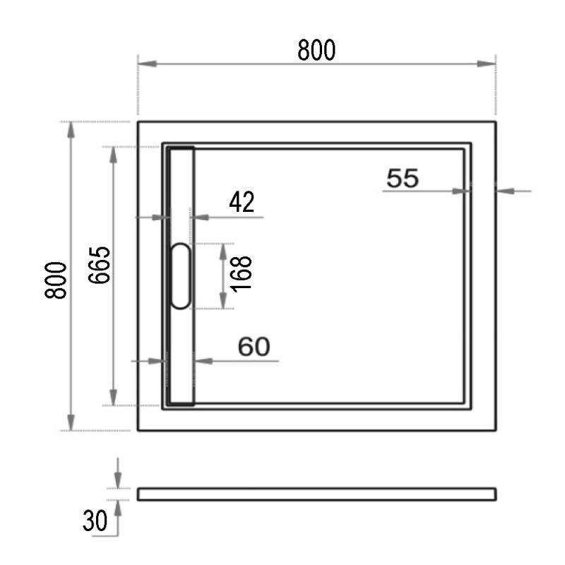 Поддон для душа Weltwasser WW TRS 80 STONE-WT 80x80, литьевой мрамор, цвет белый