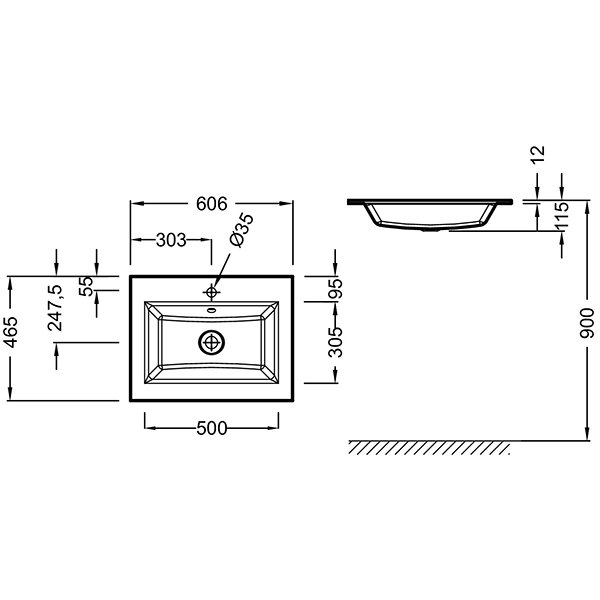 Раковина Jacob Delafon Vox EB2105-DD4, стеклянная, 60x46 см, цвет коричневый - фото 1