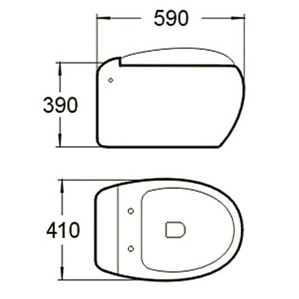 Унитаз SantiLine SL-5001 подвесной, с сиденьем микролифт, цвет белый - фото 1