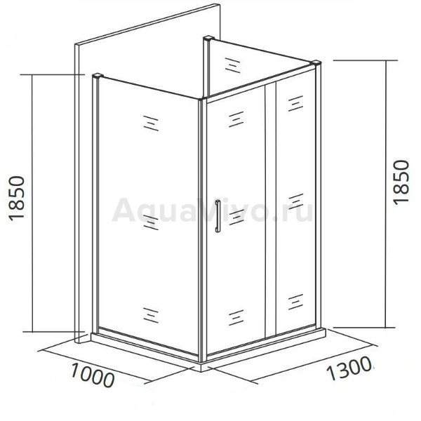 Душевой уголок Good Door Jazze WTW+SP-B-BR 130x100, стекло тонированное, профиль бронза