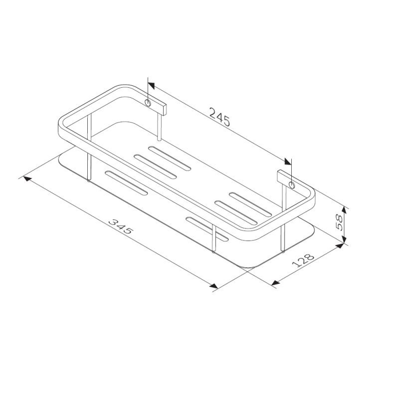 Полка AM.PM Sense L A7453222, двойная, цвет черный