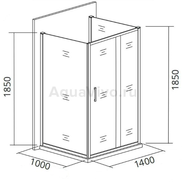 Душевой уголок Good Door Jazze WTW+SP-B-BR 140x100, стекло тонированное, профиль бронза