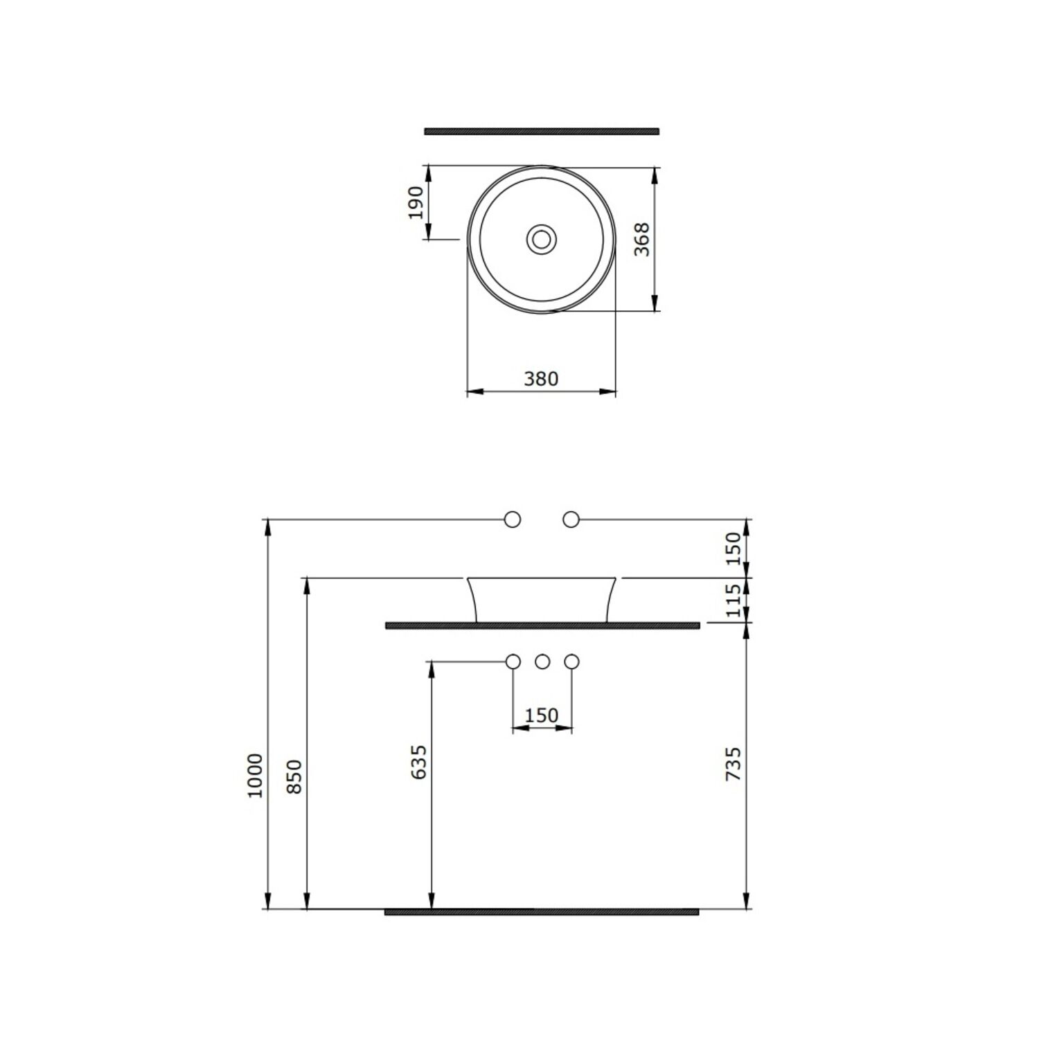 Раковина Berges Ego SL 181271 накладная, 38x38 см, цвет темно-зеленый матовый - фото 1