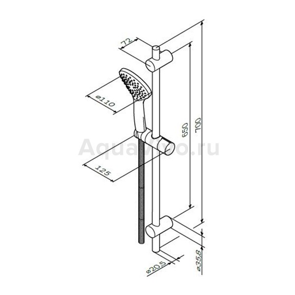 Душевой гарнитур AM.PM Gem F0190100