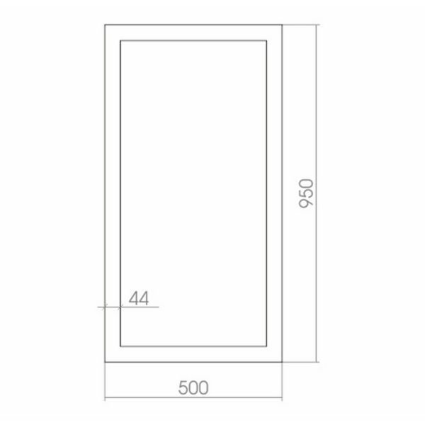 Зеркало Mixline Феникс 50x95 в раме