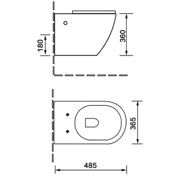 Унитаз SantiLine SL-5005 MRB подвесной, безободковый, с сиденьем микролифт, цвет серый мрамор - фото 1