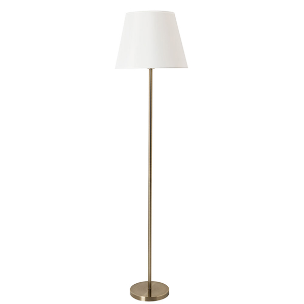 Торшер Arte Lamp Elba A2581PN-1AB, арматура бронза, плафон ткань белая, 38х38 см