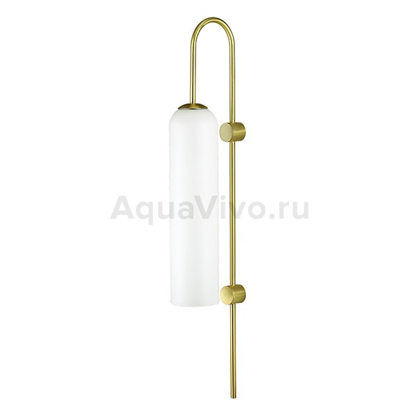 Бра Odeon Light Vosti 4642/1W, арматура золото, плафон стекло белое, 10х19 см