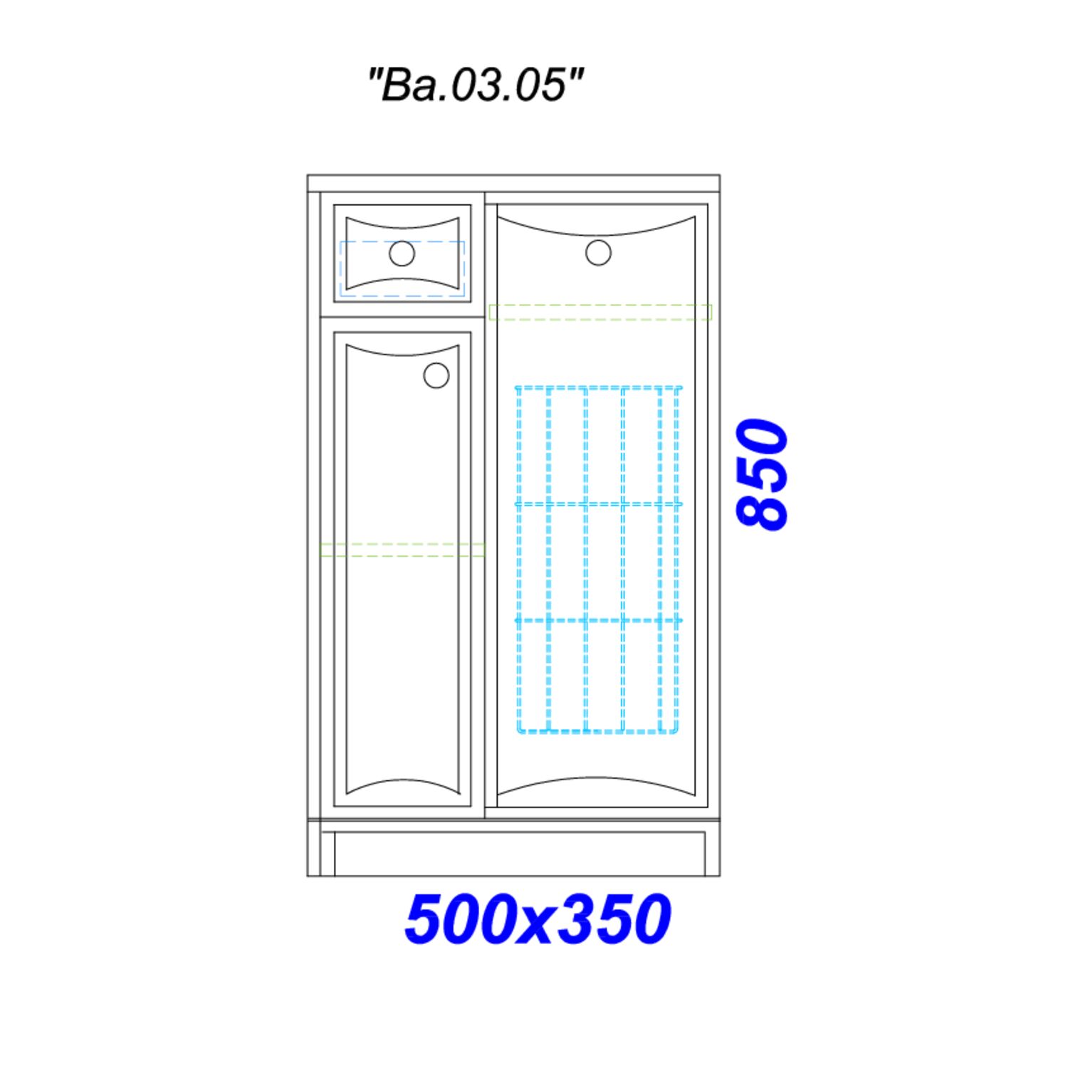 Напольная тумба Aqwella Барселона H5 50, с бельевой корзиной, цвет белый - фото 1