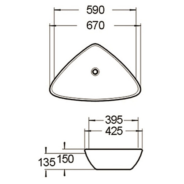 Раковина SantiLine SL-1034 накладная, 59x40 см, цвет белый - фото 1