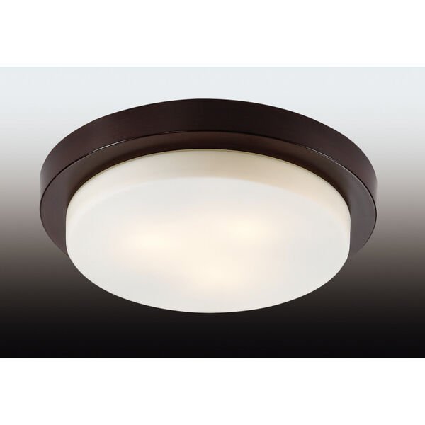 Потолочный светильник Odeon Light Holger 2744/3C, арматура коричневая, плафон стекло белое