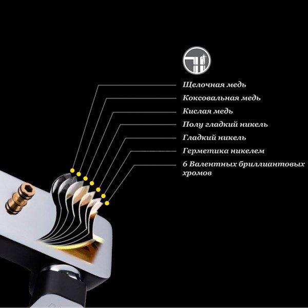 Душевая стойка D&K Berlin Technische DA1433715A02 со смесителем, цвет черный / хром