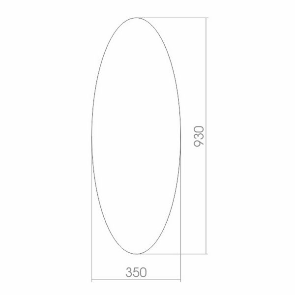 Зеркало Mixline Овал 35x93