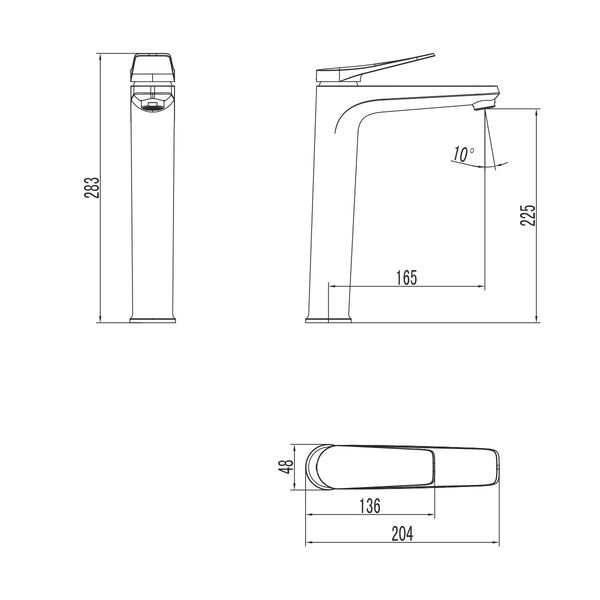 Смеситель Lemark Bronx LM3709GM для раковины, цвет графит