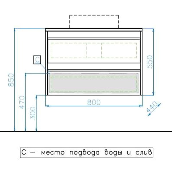 Тумба монако 80 подвесная белый лакобель