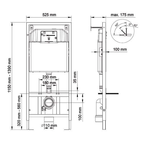 Комплект Berges 043233 унитаза Ego XL с сиденьем микролифт и инсталляции Novum 525 с кнопкой L3 хром глянцевый