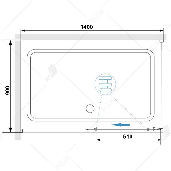 Душевой уголок RGW Stilvoll SV-42 140х90, стекло прозрачное, профиль хром - фото 1
