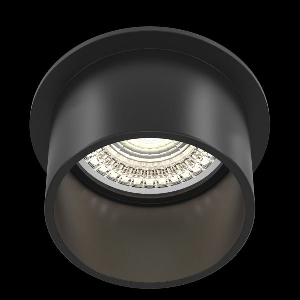 Встраиваемый светильник Maytoni Technical Reif DL050-01B, арматура черная, плафон металл черный - фото 1