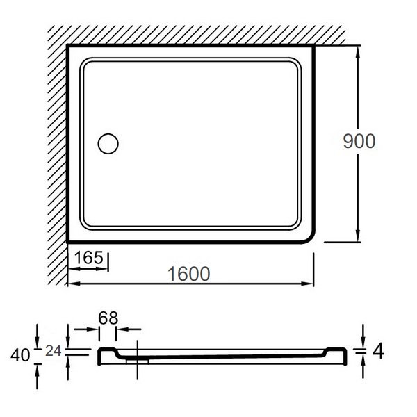 Поддон для душа Jacob Delafon Flight E62482-00 160x90, композитный акрил, цвет белый - фото 1