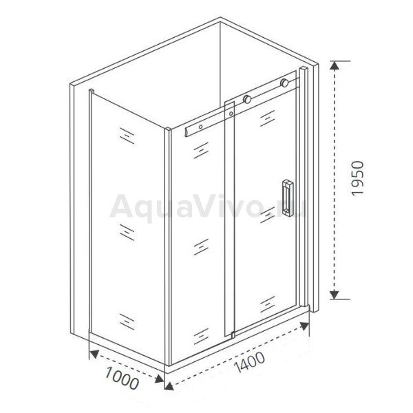 Душевой уголок Good Door Puerta WTW+SP-C-CH 140x100, стекло прозрачное, профиль хром