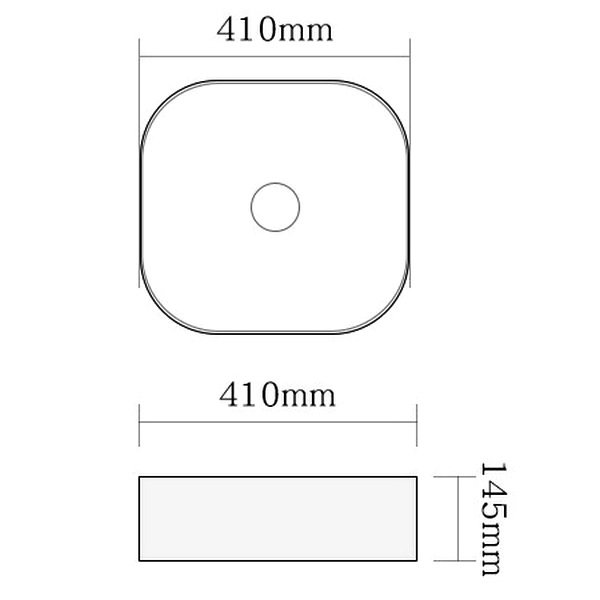 Раковина SantiLine SL-1106 MB накладная, 41x41 см, цвет черный матовый - фото 1