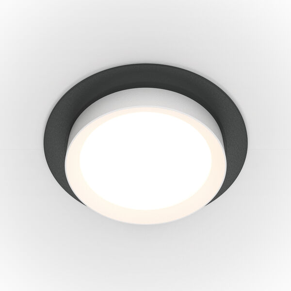 Точечный светильник Maytoni Technicali Hoop DL086-GX53-RD-BW, арматура черно-белая