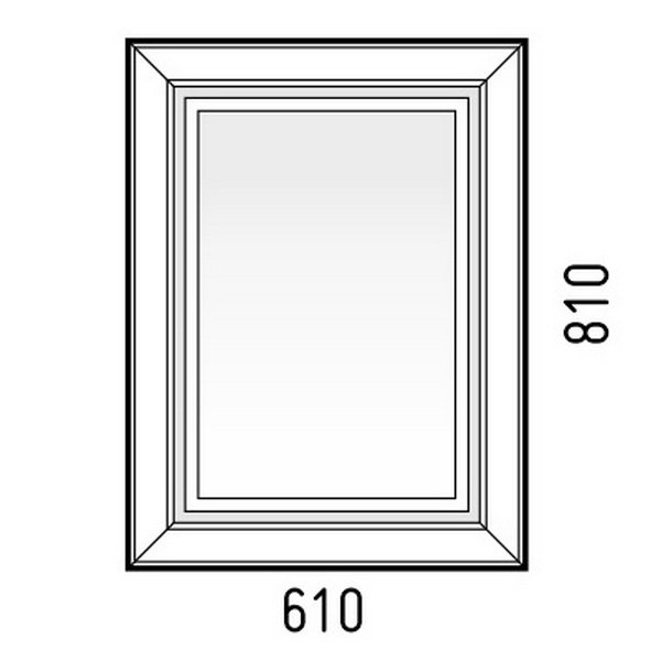 Зеркало Corozo Классика 60x80, с подсветкой и диммером, цвет белый