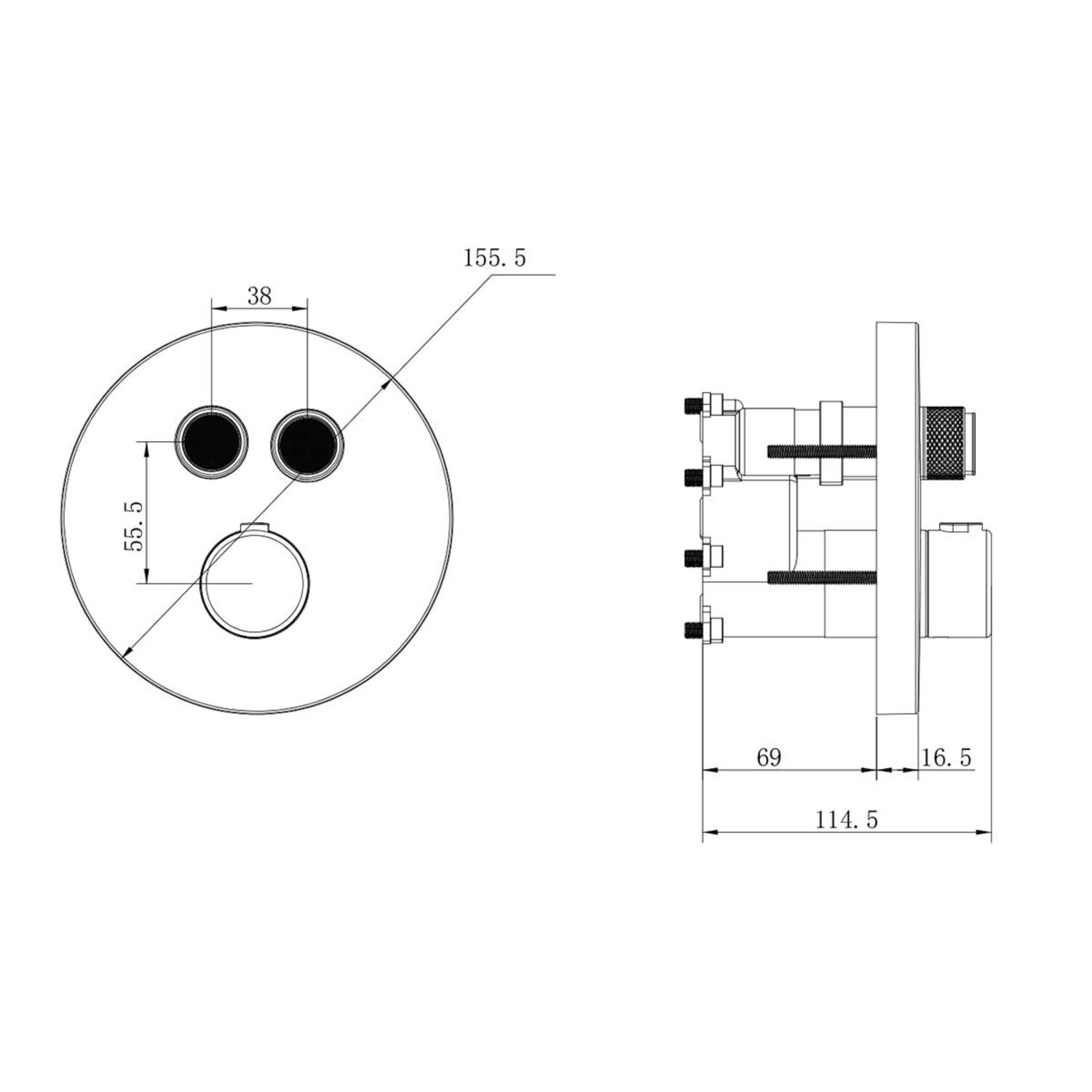 Душевой комплект Vincea Inspire VSFW-3I22MT5CH, встраиваемый, термостатический, цвет хром - фото 1