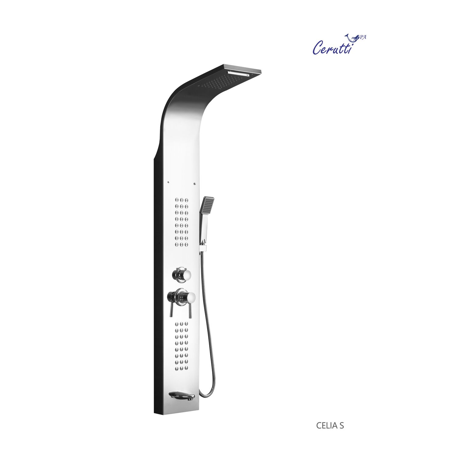 Душевая панель CeruttiSPA Celia S CT10403, с гидромассажем, цвет хром